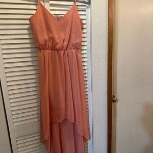Soprano Pink Asymmetrical High-Low Sundress